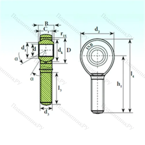 Подшипник скольжения сферический TSM 14 C