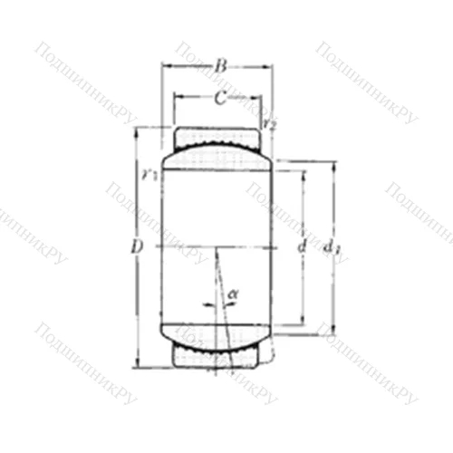 Подшипник скольжения сферический SAR 1-15