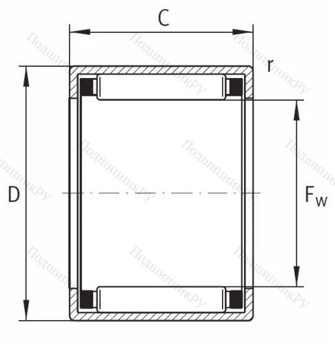 Игольчатый подшипник HK 1012 B