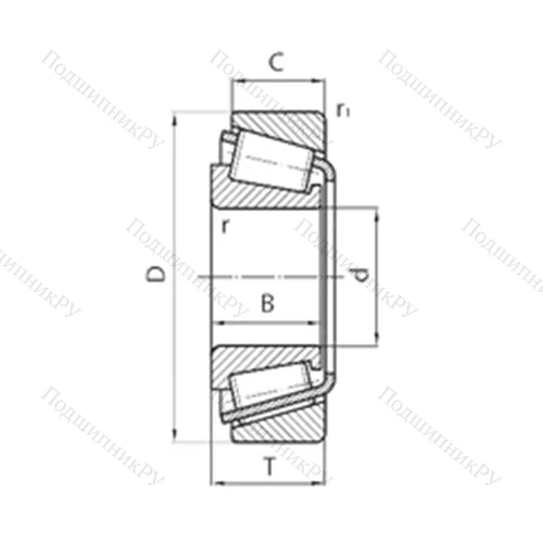 Подшипник роликовый радиально-упорный BT 1-0132/QCL 7C
