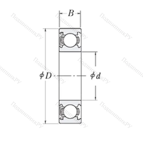 Подшипник шариковый радиальный MJ 1.1/8-Z