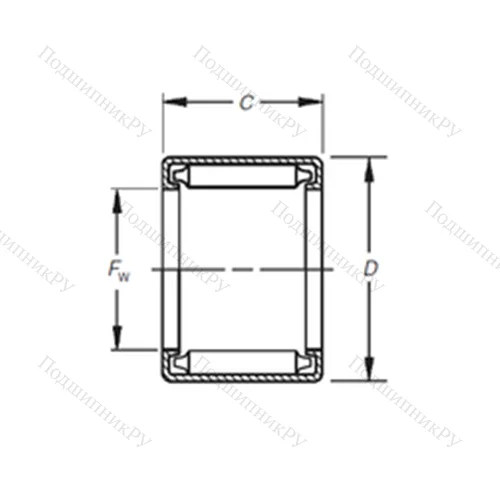 Подшипник игольчатый радиальный B-2020
