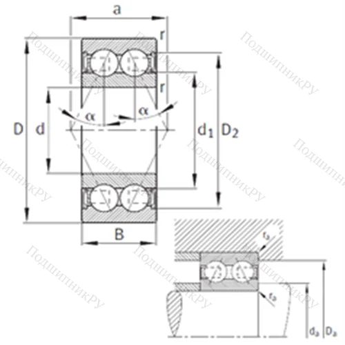 Подшипник шариковый радиально-упорный