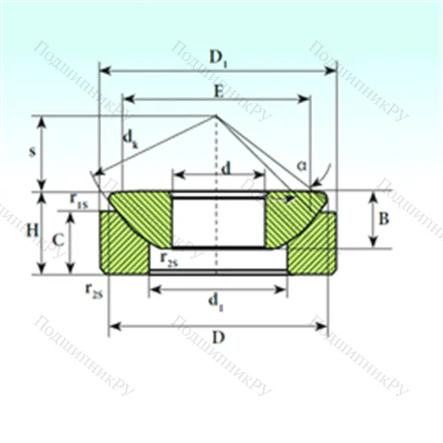 Подшипник скольжения сферический GX 220 CP