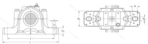 Подшипниковый корпус SNL 212