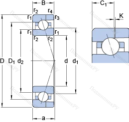 Подшипник 7002 ACE/HCP 4AH
