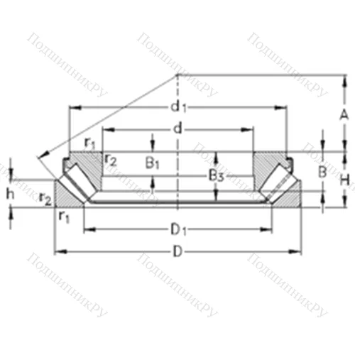 Подшипник роликовый упорно-радиальный