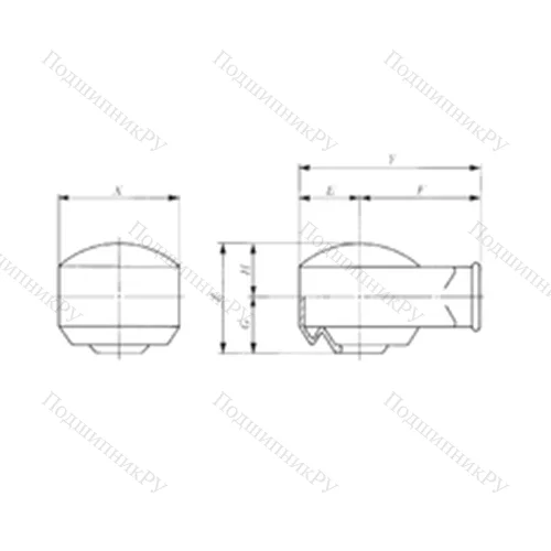 Подшипник скольжения сферический PRC 20
