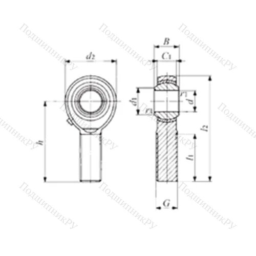 Подшипник скольжения сферический POS 8