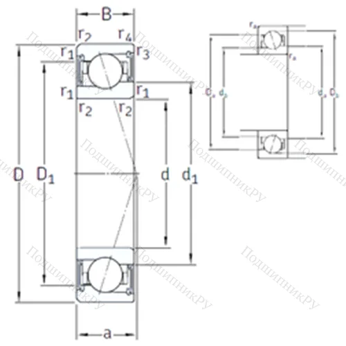Подшипник шариковый радиально-упорный S 71900 CE/HCP 4A