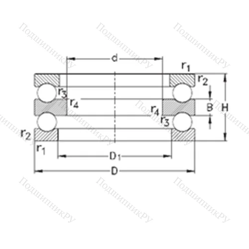 Подшипник шариковый упорный 52322-MP
