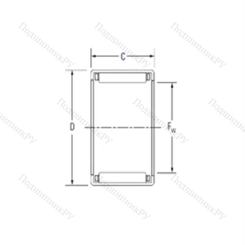 Подшипник игольчатый радиальный JP-34-F