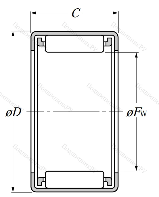 Игольчатый подшипник HK 2016
