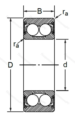 Радиально-упорный шариковый подшипник 3056307 2RS (3307 A 2RSTN) в Улан-Удэ