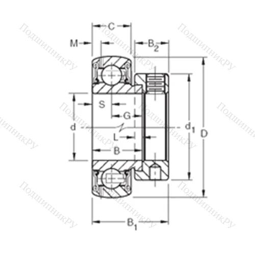 Подшипник шариковый радиальный GRA 103RRB 2 от производителя  TIMKEN