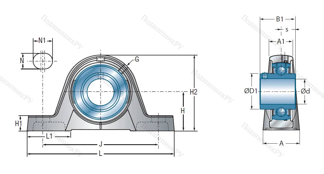 Подшипниковый узел UCPE 210