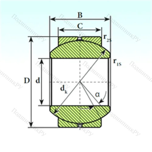 Подшипник скольжения сферический GE 10 SB