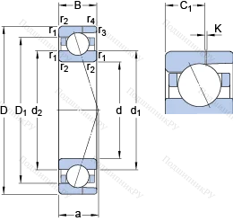 Подшипник 7006 CD/HCP 4AH