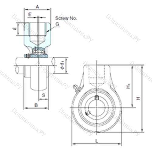 Подшипниковый узел шариковый радиальный UCECH 210