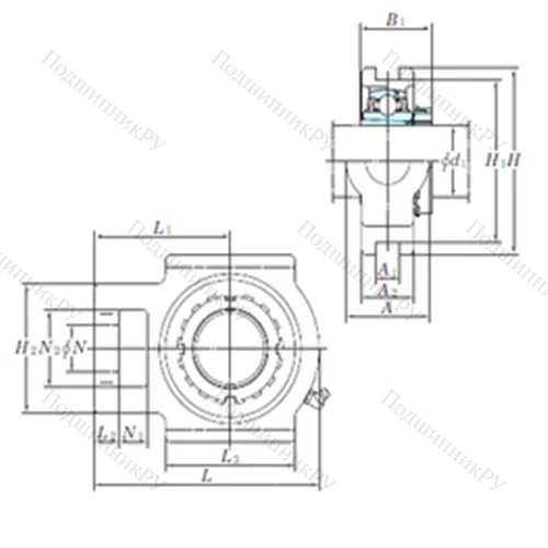 Подшипниковый узел шариковый радиальный UKT 213 от производителя  KOYO