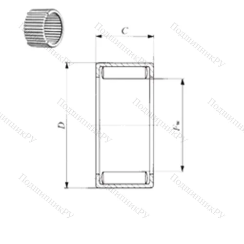 Подшипник игольчатый радиальный 7E-HVS 21X 35X 27-1#01