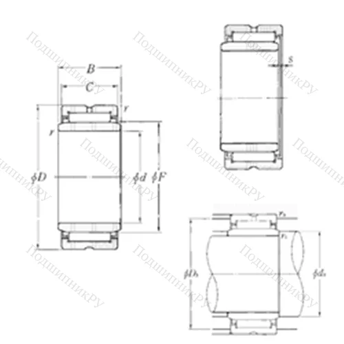 Подшипник игольчатый радиальный MR 223020+MI-182220