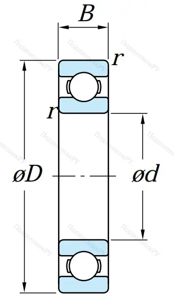 Однорядный шариковый подшипник 6218 CM