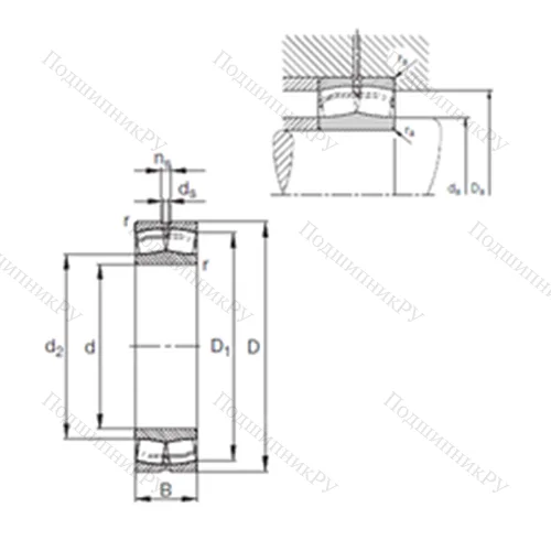 Подшипник роликовый радиальный самоцентрирующийся
