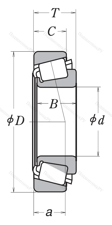 Конический роликовый подшипник HR 32206 J