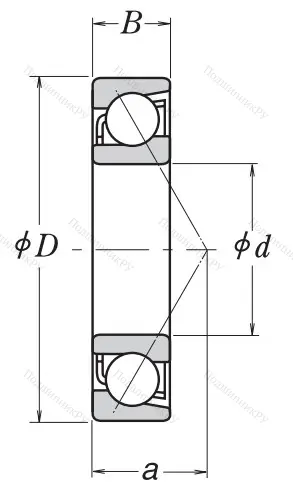 Однорядный шариковый подшипник 7204 BEAT 85