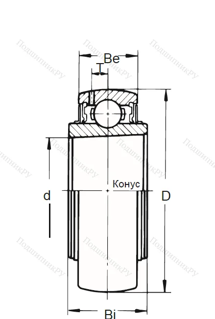 Корпусный подшипник UK 207