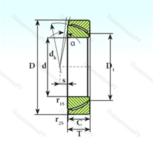 Подшипник скольжения сферический GAC 80 CP