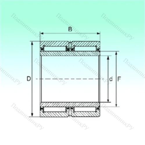 Подшипник игольчатый радиальный NA 6908 ZW