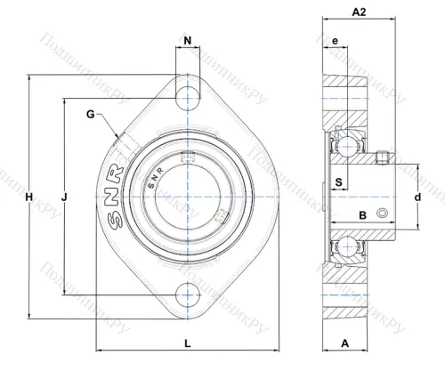 Подшипниковый узел USFD 204 CN в Улан-Удэ