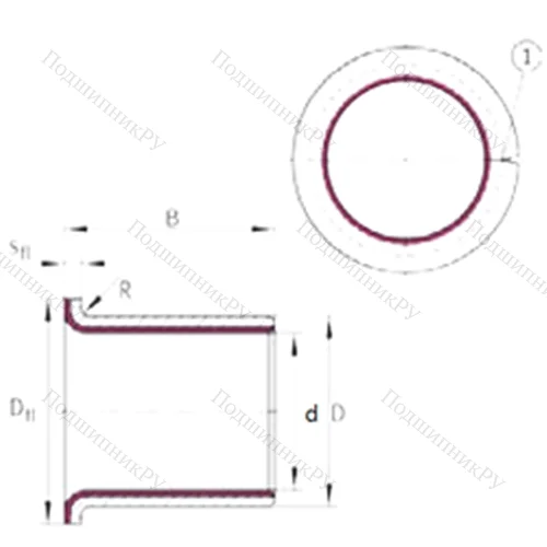 Подшипник скольжения EGF 06040-E 40