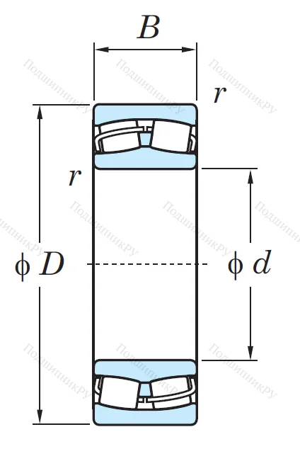 Сферический роликовый подшипник 22210 RZW 33