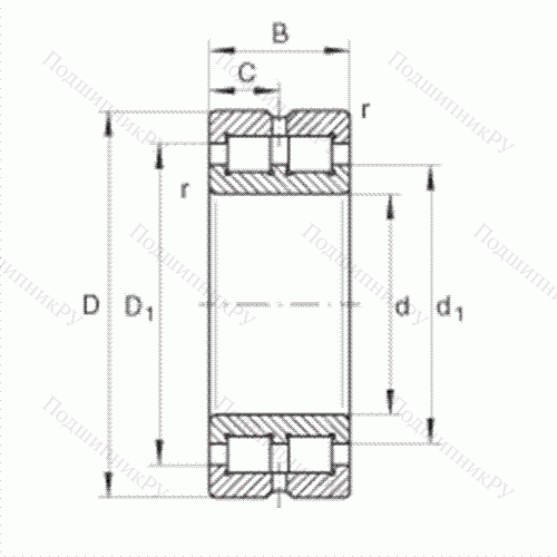 Подшипник роликовый радиальный