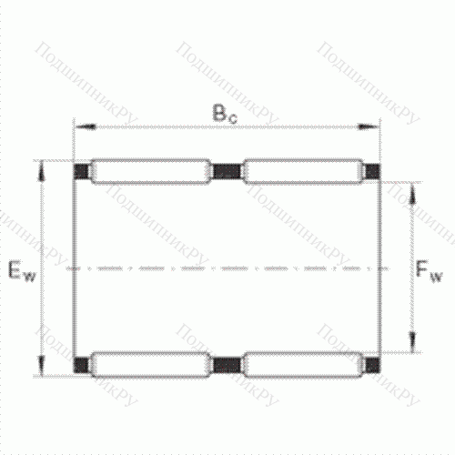 Подшипник роликовый игольчатый без колец K 60X 68X 30-ZW
