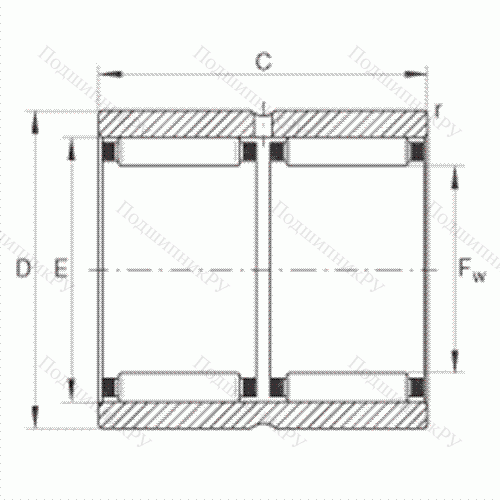 Подшипник роликовый игольчатый RNAO 20X 28X 26-ZW-ASR 1