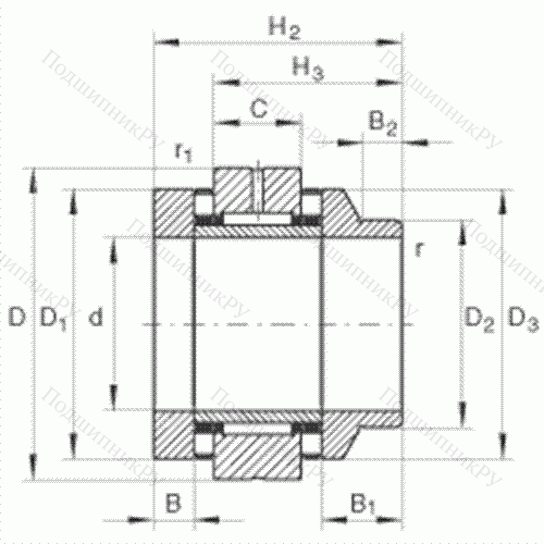 Подшипник комбинированный роликовый ZARN 2572-L-TV