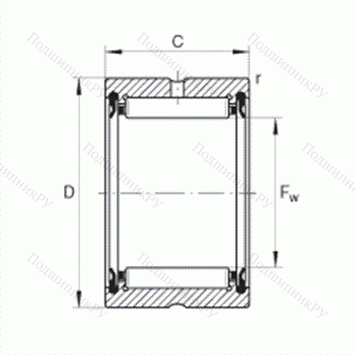 Подшипник роликовый игольчатый RNA 4905-2RSR