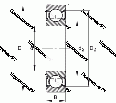 Подшипник 6200-C-2HRS