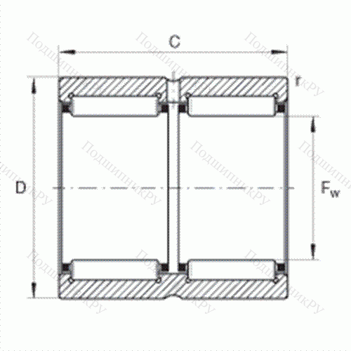 Подшипник роликовый игольчатый RNA 6912-ZW